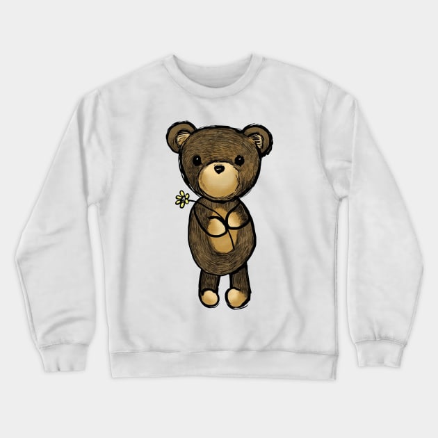 Adorable Teddy Bear Drawing Crewneck Sweatshirt by Korry